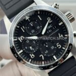 JP Factory IWC Pilot Chronograph IW388305 41mm Rubber Strap Arabic Numerals Black Dial (6) JP Factory IWC Pilot Chronograph IW388305 41mm Rubber Strap Arabic Numerals Black Dial