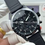 JP Factory IWC Pilot Chronograph IW388306 41mm Rubber Strap Arabic Numerals Black Dial (9) JP Factory IWC Pilot Chronograph IW388306 41mm Rubber Strap Arabic Numerals Black Dial