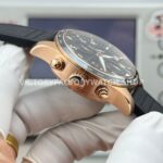 JP Factory IWC Pilot Chronograph IW388309 41mm Rose Gold Rubber Strap Arabic Numerals Black Dial (2) JP Factory IWC Pilot Chronograph IW388309 41mm Rose Gold Rubber Strap Arabic Numerals Black Dial