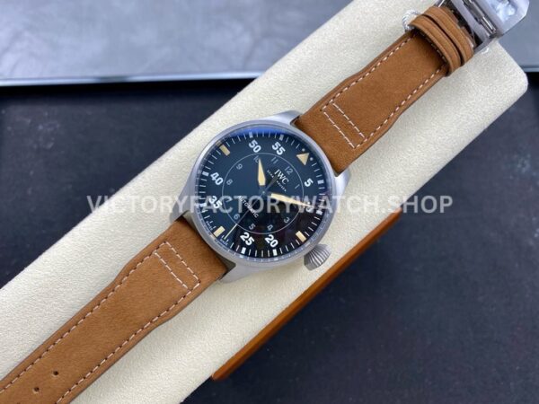 M+ Factory IWC Big Pilot IW329701 43mm Titanium Leather Strap Arabic Numerals Black Dial (4) M+ Factory IWC Big Pilot IW329701 43mm Titanium Leather Strap Arabic Numerals Black Dial