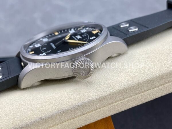 M+ Factory IWC Big Pilot IW329701 43mm Titanium Rubber Strap Arabic Numerals Black Dial (2) M+ Factory IWC Big Pilot IW329701 43mm Titanium Rubber Strap Arabic Numerals Black Dial