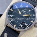 M+ Factory IWC Big Pilot IW329701 43mm Titanium Rubber Strap Arabic Numerals Black Dial (7) M+ Factory IWC Big Pilot IW329701 43mm Titanium Rubber Strap Arabic Numerals Black Dial