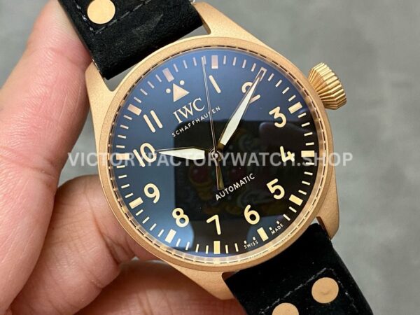 M+ Factory IWC Big Pilot IW329703 Bronze Black Cloth Strap Black Dial (1) M+ Factory IWC Big Pilot IW329703 43mm Bronze Black Cloth Strap Black Dial