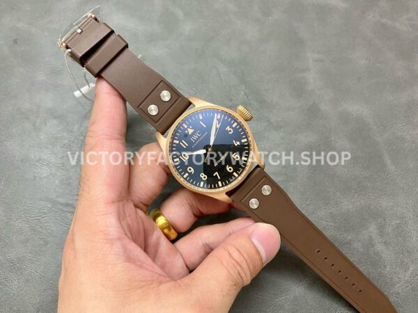M+ Factory IWC Big Pilot IW329703 Bronze Leather Strap Black Dial (2) M+ Factory IWC Big Pilot IW329703 43mm Bronze Leather Strap Black Dial