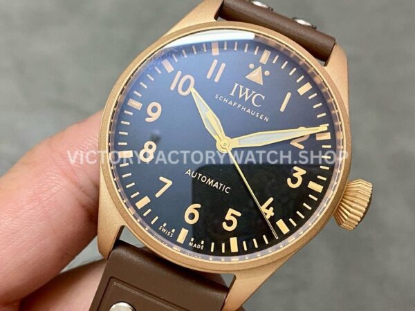 M+ Factory IWC Big Pilot IW329703 Bronze Leather Strap Black Dial (3) M+ Factory IWC Big Pilot IW329703 43mm Bronze Leather Strap Black Dial