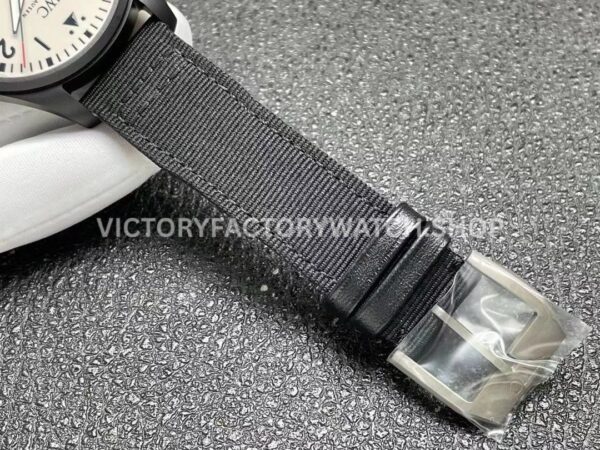 M+ Factory IWC Pilot Black Aces IW326905 41mm Ceramic Textile Strap White Dial (5) M+ Factory IWC Pilot Black Aces IW326905 41mm Ceramic Textile Strap White Dial