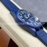 M+ Factory IWC Pilot Laureus Edition IW328101 41mm Ceramic Rubber Strap Arabic Numerals Blue Dial (4) M+ Factory IWC Pilot Laureus Edition IW328101 41mm Ceramic Rubber Strap Arabic Numerals Blue Dial