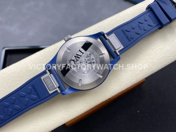 M+ Factory IWC Pilot Laureus Edition IW328101 41mm Ceramic Rubber Strap Arabic Numerals Blue Dial (5) M+ Factory IWC Pilot Laureus Edition IW328101 41mm Ceramic Rubber Strap Arabic Numerals Blue Dial