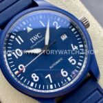 M+ Factory IWC Pilot Laureus Edition IW328101 41mm Ceramic Rubber Strap Arabic Numerals Blue Dial (6) M+ Factory IWC Pilot Laureus Edition IW328101 41mm Ceramic Rubber Strap Arabic Numerals Blue Dial