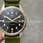 M+ Factory IWC Pilot Mark XVIII IW327007 40mm Steel Textile Strap Arabic Numerals Black Dial (5) M+ Factory IWC Pilot Mark XVIII IW327007 Black Dial