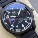 M+ Factory IWC Pilot Mark XVIII Top Gun IW324711 41mm Ceramic Rubber Strap Arabic Numerals Black Dial (2) M+ Factory IWC Pilot Mark XVIII Top Gun IW324711 41mm Ceramic Rubber Strap Arabic Numerals Black Dial