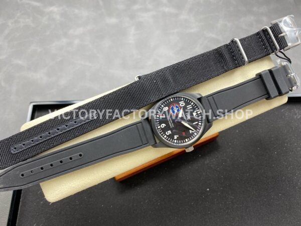 M+ Factory IWC Pilot Mark XVIII Top Gun IW324711 41mm Ceramic Rubber Strap Arabic Numerals Black Dial (4) M+ Factory IWC Pilot Mark XVIII Top Gun IW324711 41mm Ceramic Rubber Strap Arabic Numerals Black Dial