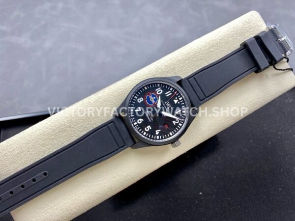 M+ Factory IWC Pilot Mark XVIII Top Gun IW324711 41mm Ceramic Rubber Strap Arabic Numerals Black Dial (5) M+ Factory IWC Pilot Mark XVIII Top Gun IW324711 41mm Ceramic Rubber Strap Arabic Numerals Black Dial