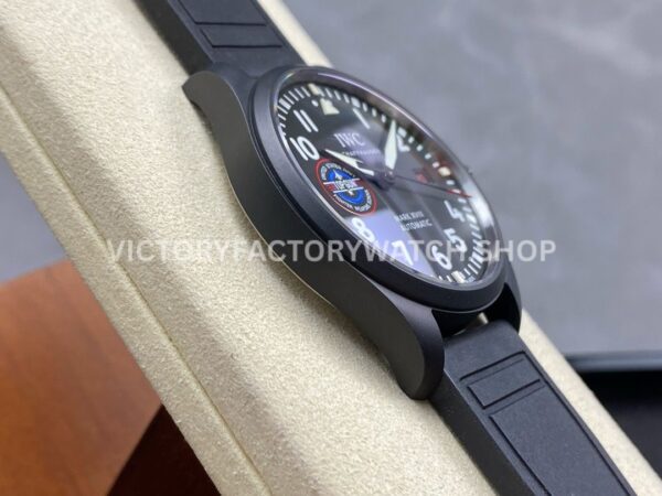 M+ Factory IWC Pilot Mark XVIII Top Gun IW324711 41mm Ceramic Rubber Strap Arabic Numerals Black Dial (9) M+ Factory IWC Pilot Mark XVIII Top Gun IW324711 41mm Ceramic Rubber Strap Arabic Numerals Black Dial