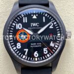 M+ Factory IWC Pilot Mark XVIII Top Gun IW324712 41mm Ceramic Rubber Strap Arabic Numerals Black Dial (7) M+ Factory IWC Pilot Mark XVIII Top Gun IW324712