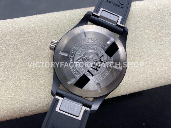 M+ Factory IWC Pilot Mark XVIII Top Gun IW324712 41mm Ceramic Rubber Strap Arabic Numerals Black Dial (9) M+ Factory IWC Pilot Mark XVIII Top Gun IW324712 41mm Ceramic Rubber Strap Arabic Numerals Black Dial
