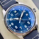 M+ Factory IWC Pilot Mark XX IW328203 40mm Steel Blue Leather Strap Arabic Numerals Blue Dial (1) M+ Factory IWC Pilot Mark XX IW328203 40mm Steel Blue Leather Strap Arabic Numerals Blue Dial