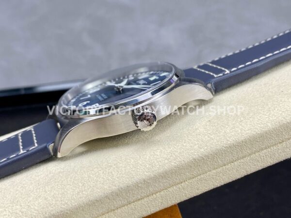 M+ Factory IWC Pilot Mark XX IW328203 40mm Steel Blue Leather Strap Arabic Numerals Blue Dial (4) M+ Factory IWC Pilot Mark XX IW328203 40mm Steel Blue Leather Strap Arabic Numerals Blue Dial