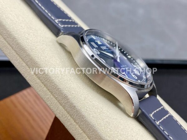 M+ Factory IWC Pilot Mark XX IW328203 40mm Steel Blue Leather Strap Arabic Numerals Blue Dial (8) M+ Factory IWC Pilot Mark XX IW328203 40mm Steel Blue Leather Strap Arabic Numerals Blue Dial