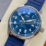 M+ Factory IWC Pilot Mark XX IW328203 40mm Steel Blue Rubber Strap Arabic Numerals Blue Dial (2) M+ Factory IWC Pilot Mark XX IW328203 40mm Steel Blue Rubber Strap Arabic Numerals Blue Dial