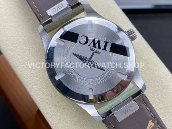 M+ Factory IWC Pilot Mark XX IW328205 40mm Steel Brown Leather Strap Arabic Numerals Green Dial (6) M+ Factory IWC Pilot Mark XX IW328205 40mm Steel Brown Leather Strap Arabic Numerals Green Dial