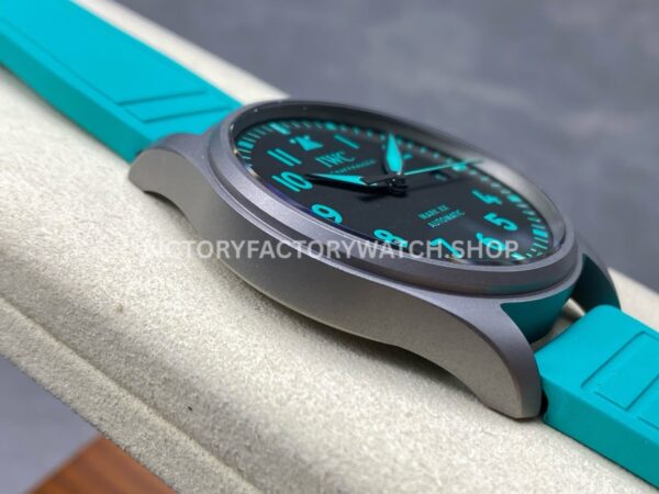 M+ Factory IWC Pilot Mark XX Mercedes-AMG Petronas IW328210 40mm Titanium Blue Rubber Strap Blue Arabic Numerals Black Dial (4) M+ Factory IWC Pilot Mark XX Mercedes-AMG Petronas IW328210 40mm Titanium Blue Rubber Strap Blue Arabic Numerals Black Dial