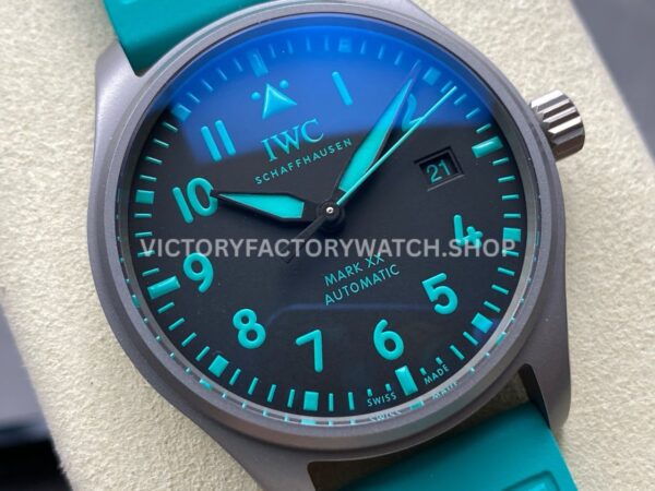 M+ Factory IWC Pilot Mark XX Mercedes-AMG Petronas IW328210 40mm Titanium Blue Rubber Strap Blue Arabic Numerals Black Dial (7) M+ Factory IWC Pilot Mark XX Mercedes-AMG Petronas IW328210 40mm Titanium Blue Rubber Strap Blue Arabic Numerals Black Dial