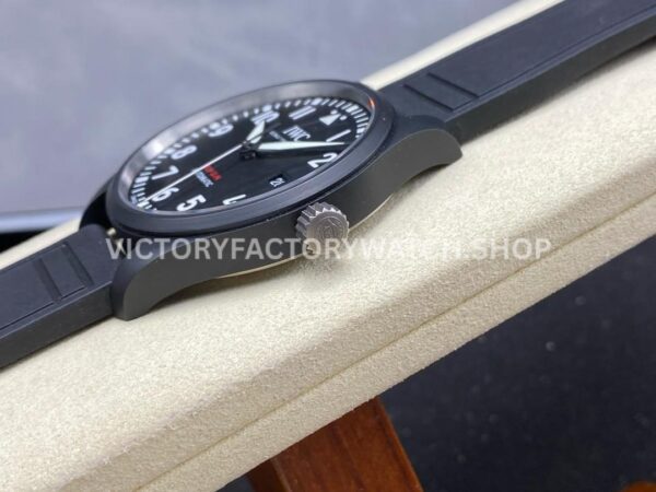 M+ Factory IWC Pilot Top Gun IW326901 41mm Ceramic Rubber Strap Arabic Numerals Black Dial (7) M+ Factory IWC Pilot Top Gun IW326901 41mm Ceramic Rubber Strap Arabic Numerals Black Dial