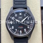 M+ Factory IWC Pilot Top Gun IW326901 41mm Ceramic Rubber Strap Arabic Numerals Black Dial (9) M+ Factory IWC Pilot Top Gun IW326901 Black Dial