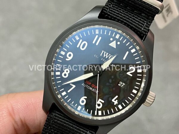 M+ Factory IWC Pilot Top Gun IW326901 41mm Ceramic Textile Strap Arabic Numerals Black Dial (2) M+ Factory IWC Big Pilot Top Gun IW329801 43mm Ceramic Textile Strap Arabic Numerals Black Dial