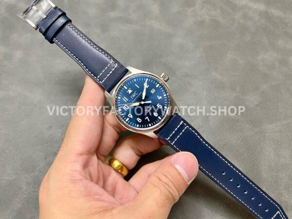 MKS Factory IWC Pilot Mark XX IW328203 40mm Steel Leather Strap Arabic Numerals Blue Dial (3) MKS Factory IWC Pilot Mark XX IW328203 40mm Steel Leather Strap Arabic Numerals Blue Dial