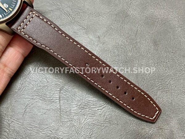 MKS Factory IWC Pilot Spitfire IW326802 39mm Bronze Leather Strap Arabic Numerals Green Dial (2) MKS Factory IWC Pilot Spitfire IW326802 39mm Bronze Leather Strap Arabic Numerals Green Dial
