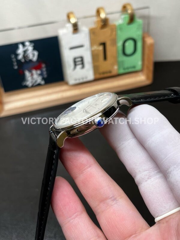MKS Factory IWC Portofino IW35650140mm Steel Leather Strap Roman Numerals Silver Dial (3) MKS Factory IWC Portofino IW356501 40mm Steel Leather Strap Roman Numerals Silver Dial