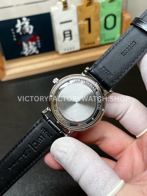 MKS Factory IWC Portofino IW35650140mm Steel Leather Strap Roman Numerals Silver Dial (4) MKS Factory IWC Portofino IW356501 40mm Steel Leather Strap Roman Numerals Silver Dial