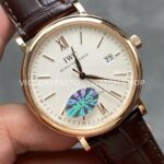 MKS Factory IWC Portofino IW356504 40mm Rose Gold Leather Strap Roman Numerals Silver Dial (5) MKS Factory IWC Portofino IW356504 40mm Rose Gold Leather Strap Roman Numerals Silver Dial