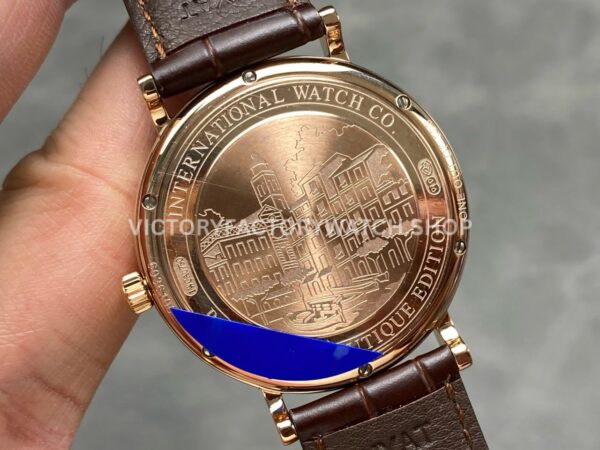 MKS Factory IWC Portofino IW356504 40mm Rose Gold Leather Strap Roman Numerals Silver Dial (8) MKS Factory IWC Portofino IW356504 40mm Rose Gold Leather Strap Roman Numerals Silver Dial