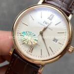 MKS Factory IWC Portofino IW356504 40mm Rose Gold Leather Strap Roman Numerals Silver Dial (9) MKS Factory IWC Portofino IW356504 40mm Rose Gold Leather Strap Roman Numerals Silver Dial