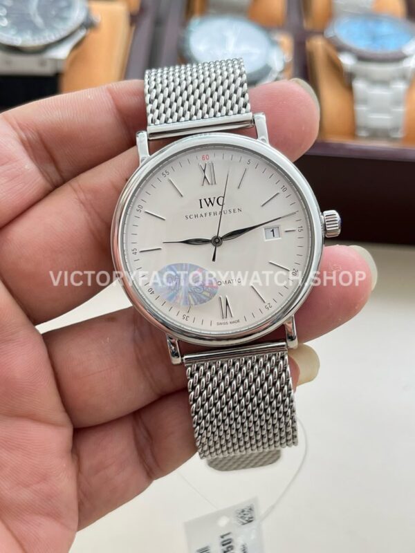 MKS Factory IWC Portofino IW356505 40mm Full Steel Roman Numerals Silver Dial (3) MKS Factory IWC Portofino IW356505 40mm Full Steel Roman Numerals Silver Dial
