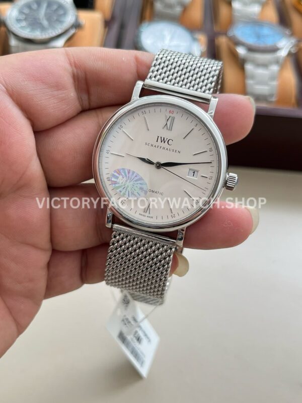 MKS Factory IWC Portofino IW356505 40mm Full Steel Roman Numerals Silver Dial (6) MKS Factory IWC Portofino IW356505 40mm Full Steel Roman Numerals Silver Dial