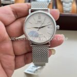 MKS Factory IWC Portofino IW356505 40mm Full Steel Roman Numerals Silver Dial (7) MKS Factory IWC Portofino IW356505 silver dial steel bracelet