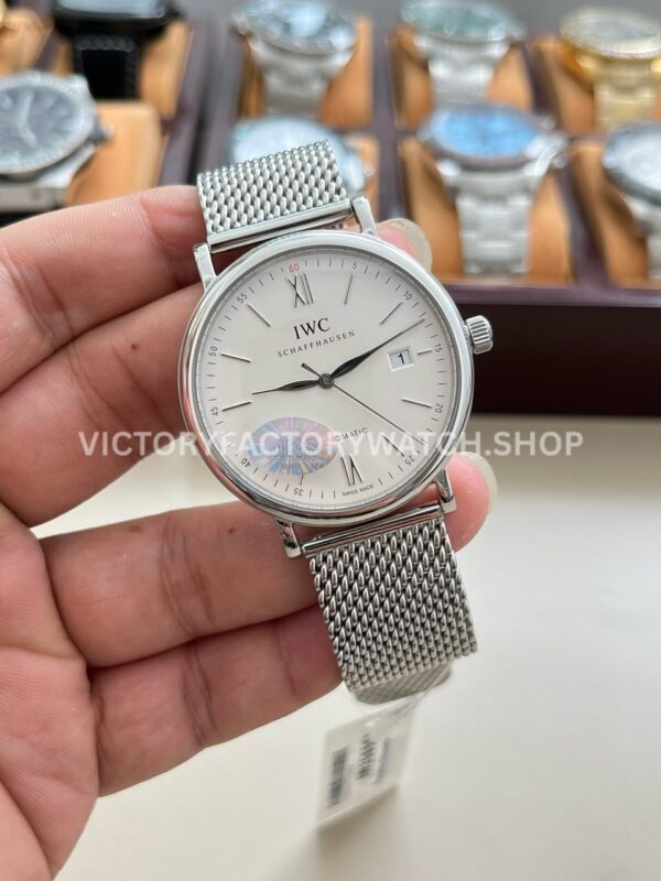 MKS Factory IWC Portofino IW356505 40mm Full Steel Roman Numerals Silver Dial (8) MKS Factory IWC Portofino IW356505 40mm Full Steel Roman Numerals Silver Dial