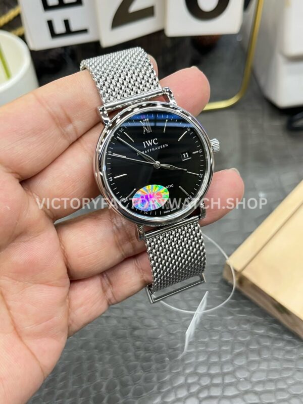 MKS Factory IWC Portofino IW356506 40mm Full Steel Roman Numerals Black Dial (5) MKS Factory IWC Portofino IW356506 40mm Full Steel Roman Numerals Black Dial