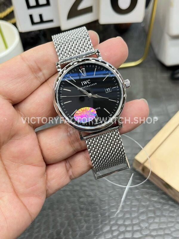 MKS Factory IWC Portofino IW356506 40mm Full Steel Roman Numerals Black Dial (6) MKS Factory IWC Portofino IW356506 40mm Full Steel Roman Numerals Black Dial