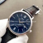 MKS Factory IWC Portofino IW356523 40mm Steel Leather Strap Roman Numerals Blue Dial (3) MKS Factory IWC Portofino IW356523 40mm Steel Leather Strap Roman Numerals Blue Dial
