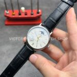 MKS Factory IWC Portofino Moon Phase IW459401 40mm Steel Leather Strap Roman Numerals Silver Dial (1) MKS Factory IWC Portofino Moon Phase IW459401 40mm Steel Leather Strap Roman Numerals Silver Dial
