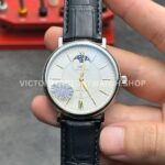 MKS Factory IWC Portofino Moon Phase IW459401 40mm Steel Leather Strap Roman Numerals Silver Dial (5) MKS Factory IWC Portofino Moon Phase IW459401 silver dial leather strap
