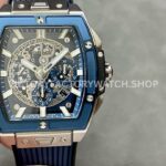 MS Factory Hublot Spirit of Big Bang 642.NL.7170.RX 42mm Titanium Blue Rubber Strap Blue Titanium Bezel Skelet ( MS Factory Hublot Spirit of Big Bang 642.NL.7170.RX 42mm replica watch