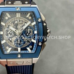 MS Factory Hublot Spirit of Big Bang 642.NL.7170.RX 42mm Titanium Blue Rubber Strap Blue Titanium Bezel Skelet ( MS Factory Hublot Spirit of Big Bang 642.NL.7170.RX 42mm replica watch