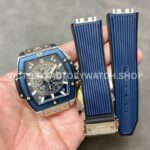 MS Factory Hublot Spirit of Big Bang 642.NL.7170.RX 42mm Titanium Blue Rubber Strap Blue Titanium Bezel Skelet ( (3) MS Factory Hublot Spirit of Big Bang 642.NL.7170.RX 42mm Titanium Blue Rubber Strap Blue Titanium Bezel Skeletonized Dial