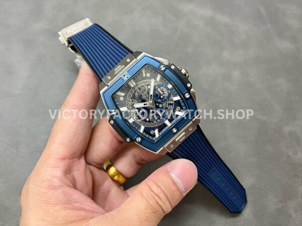 MS Factory Hublot Spirit of Big Bang 642.NL.7170.RX 42mm Titanium Blue Rubber Strap Blue Titanium Bezel Skelet ( (9) MS Factory Hublot Spirit of Big Bang 642.NL.7170.RX 42mm Titanium Blue Rubber Strap Blue Titanium Bezel Skeletonized Dial